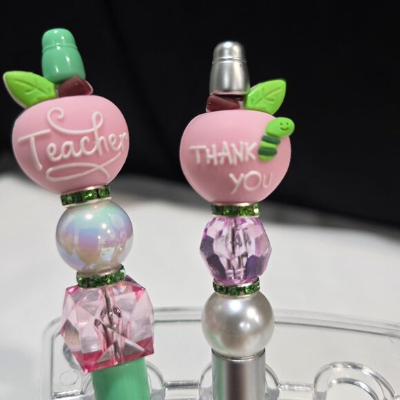 Pick-a-Pretty Pen "Teachers" by PenGwensPosh w/Black Extra Ink Refill & Cover - Picture 4 of 7
